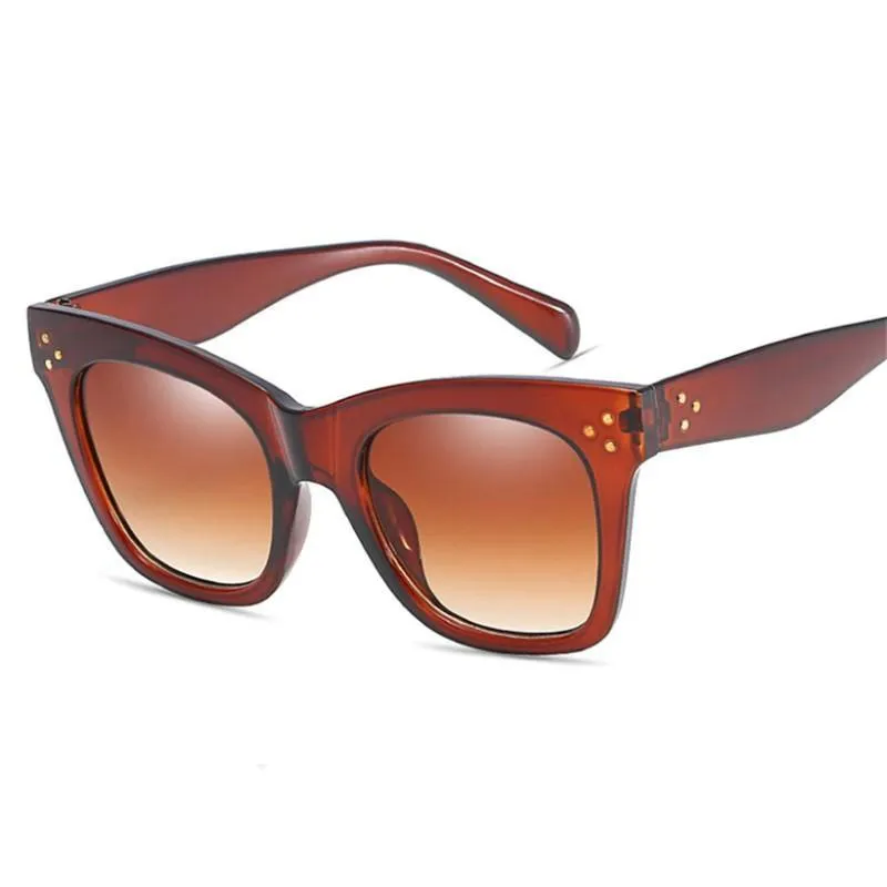 Bold Frame Classic Cat Eye Sunglasses