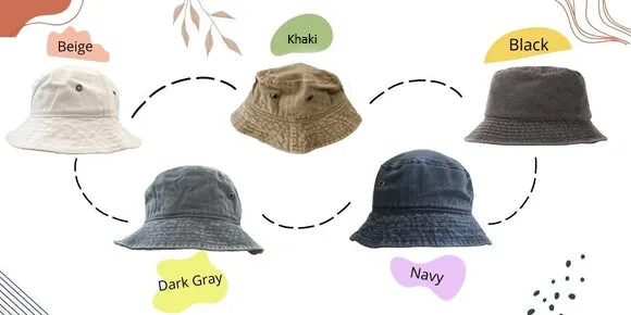 Bucket Hat for 4-8 Year Old Kids - Fedora Hat Faded Denim