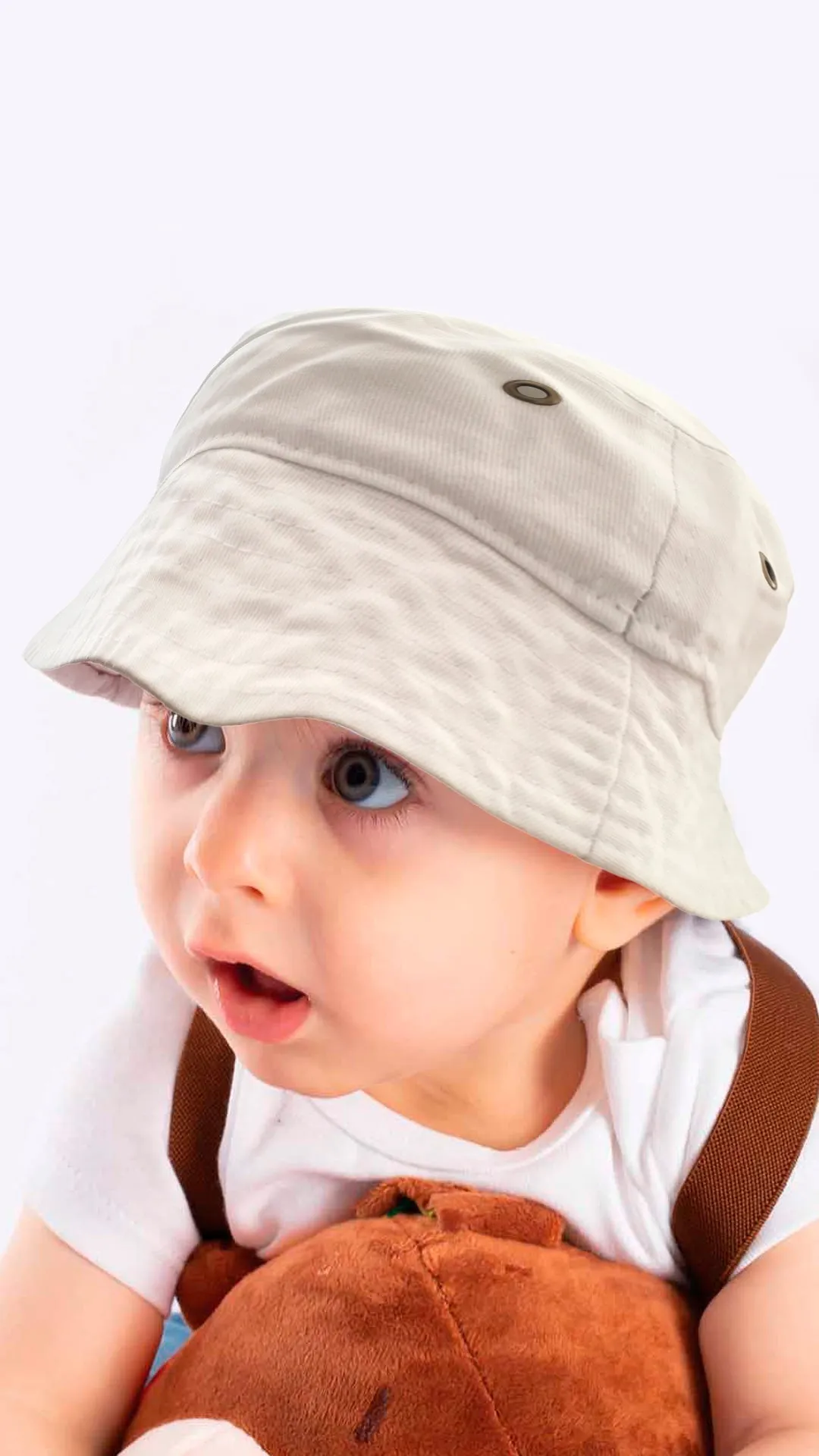 Bucket Hat for 4-8 Year Old Kids - Fedora Hat Faded Denim