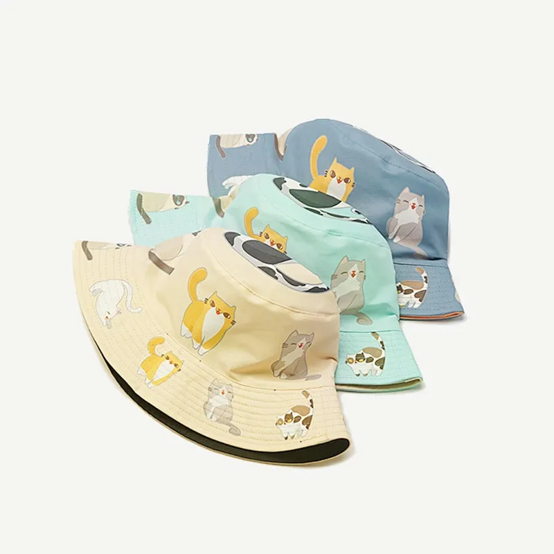Cute Cats Theme Bucket Hat