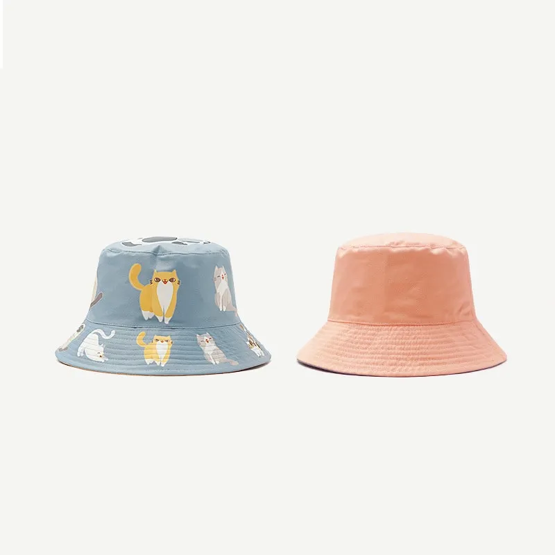 Cute Cats Theme Bucket Hat