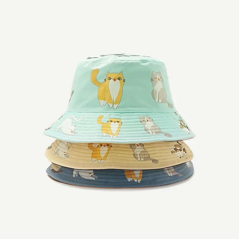 Cute Cats Theme Bucket Hat