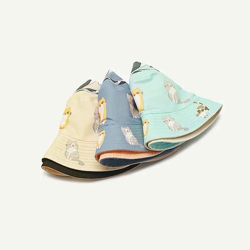 Cute Cats Theme Bucket Hat