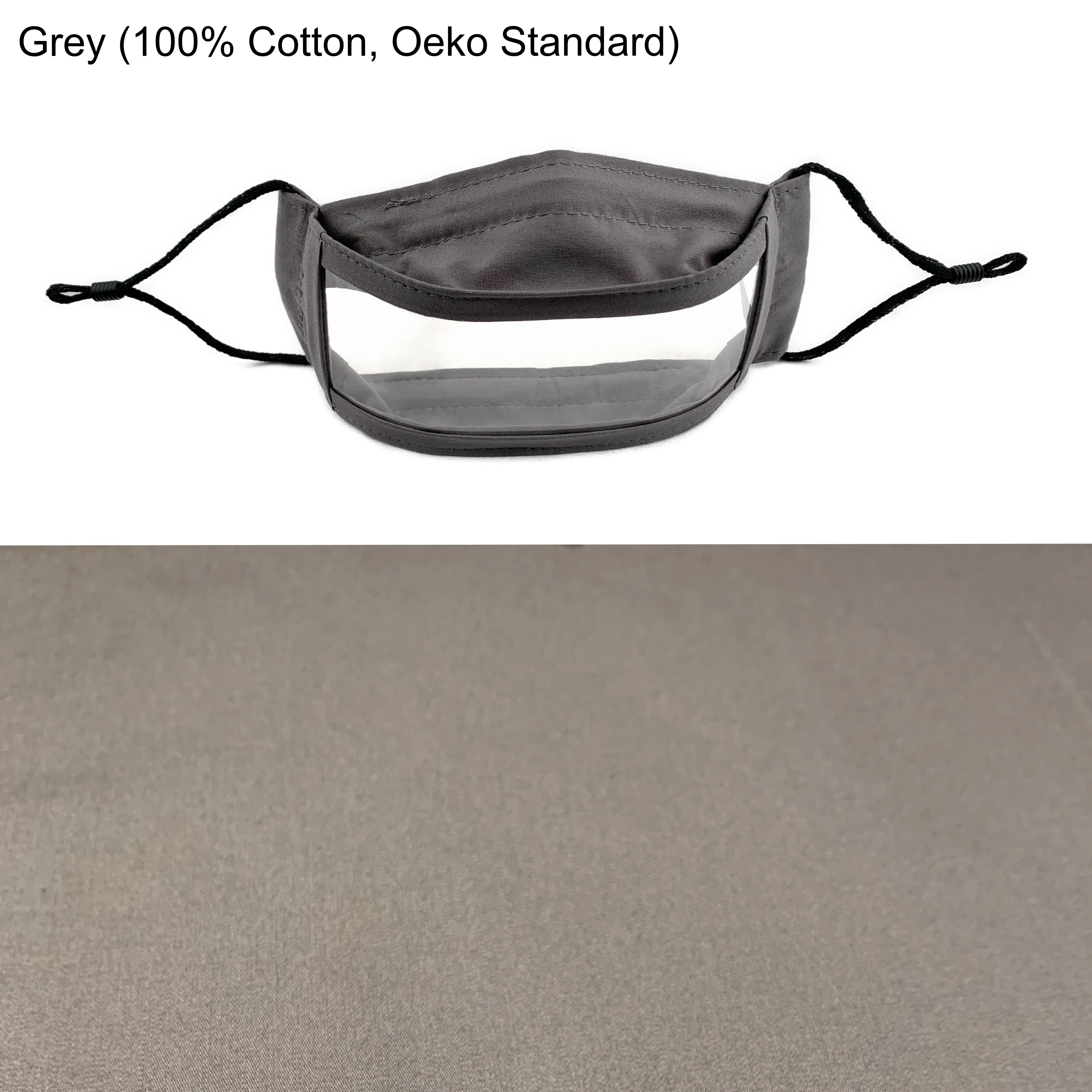 Grey Anti-Fog Window Face Mask