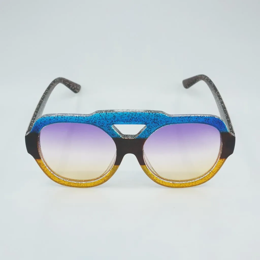 Hunter Hollow Out Plastic Frame Oversized Sunglasses