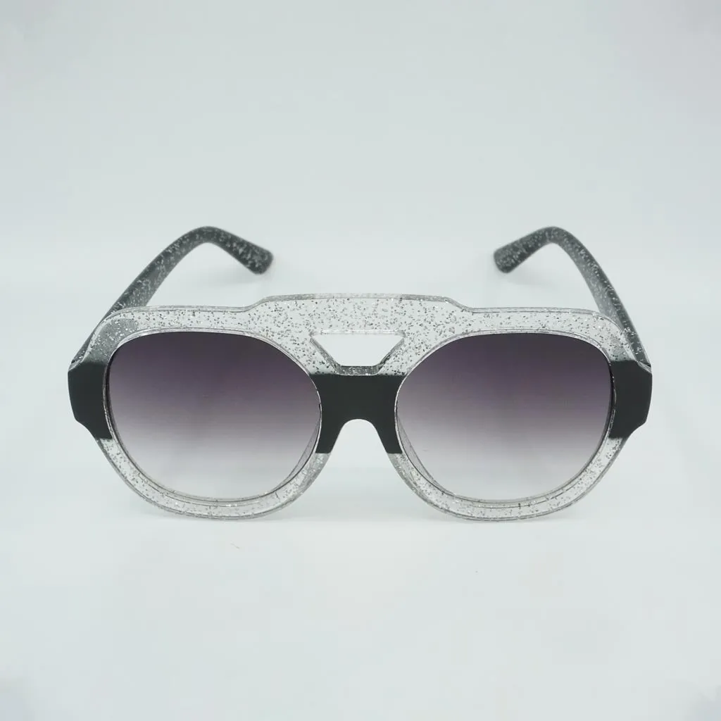 Hunter Hollow Out Plastic Frame Oversized Sunglasses