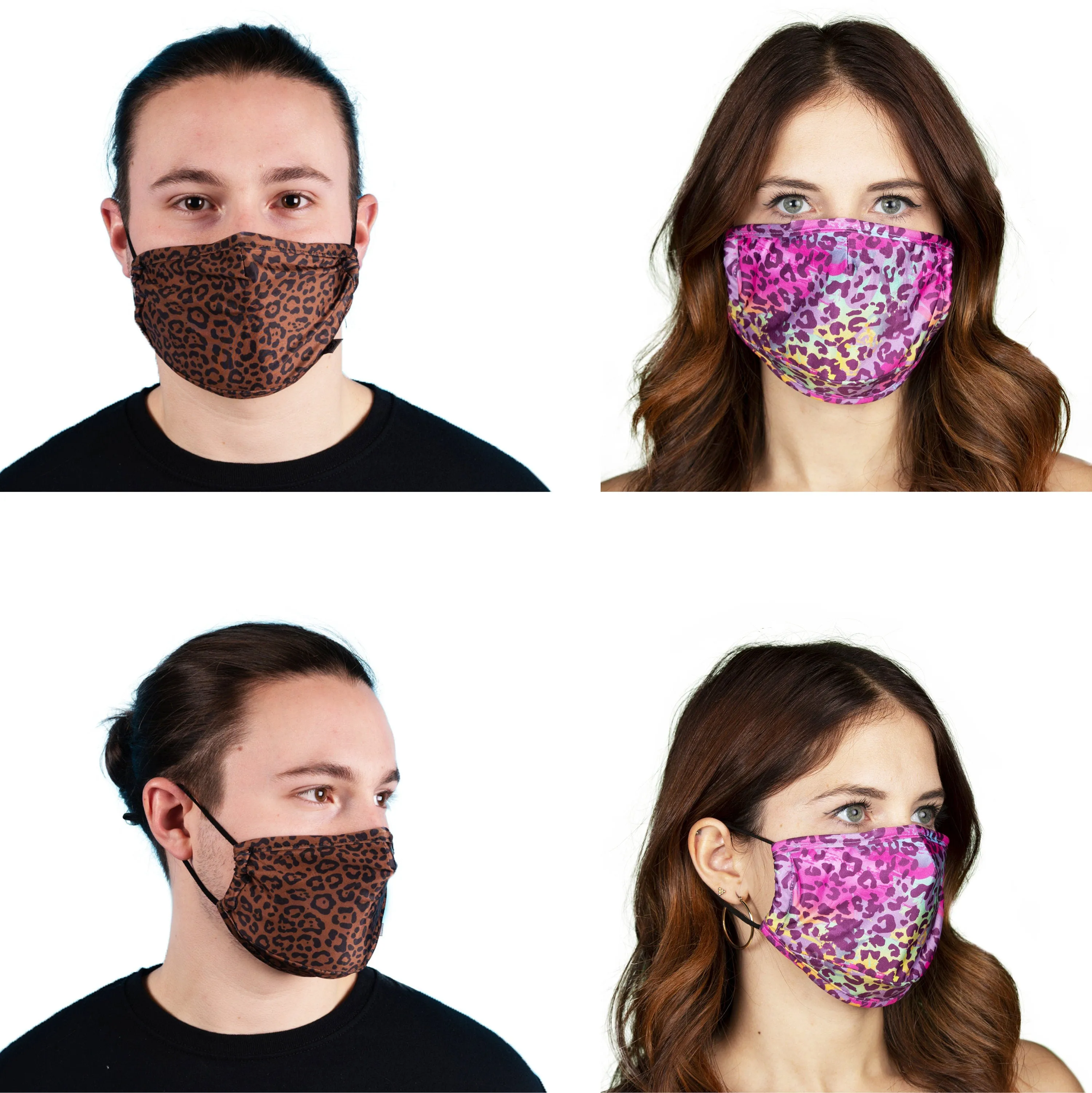 Leopard Face Mask and Adults - Adjustable, Nose Wire, Filter Pocket, Washable, Breathable FaceMask | Gift Idea  - Rave Mask