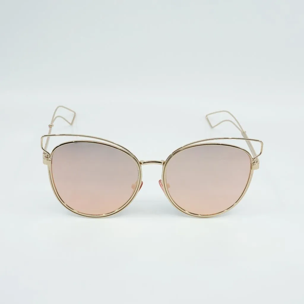 Mel Metal Wire Cat Eye Sunglasses