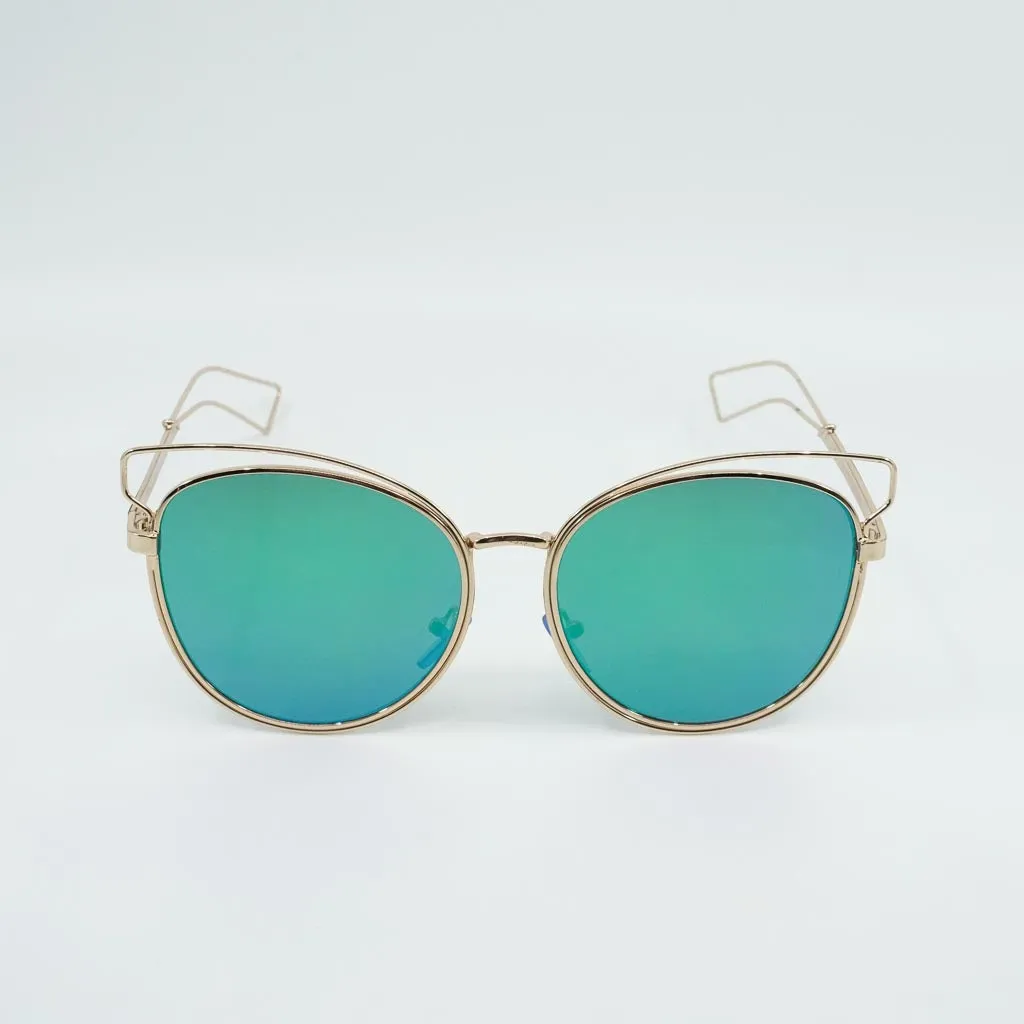 Mel Metal Wire Cat Eye Sunglasses