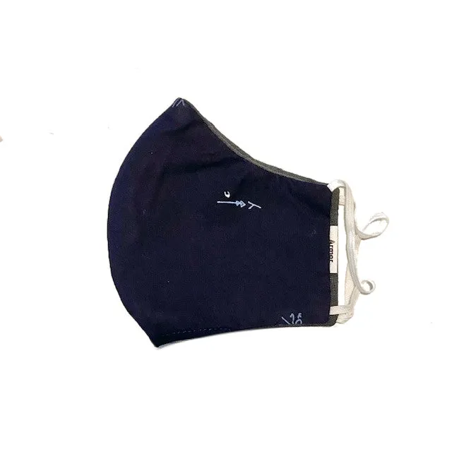 Navy E=MC2 Print Unisex Washable Face Masks