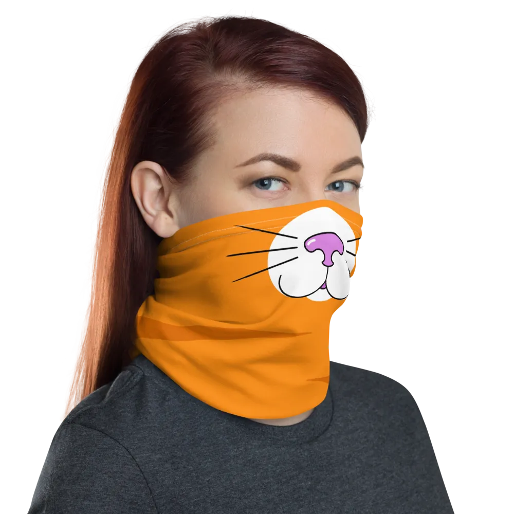 Orange Kitty Face Cover