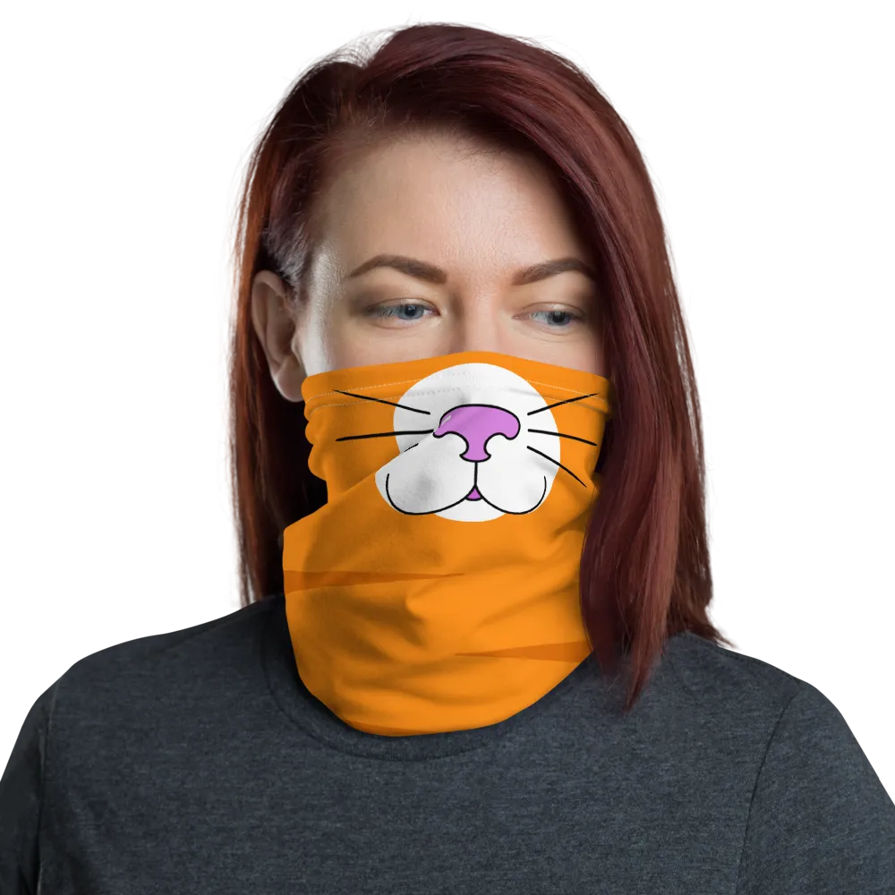 Orange Kitty Face Cover