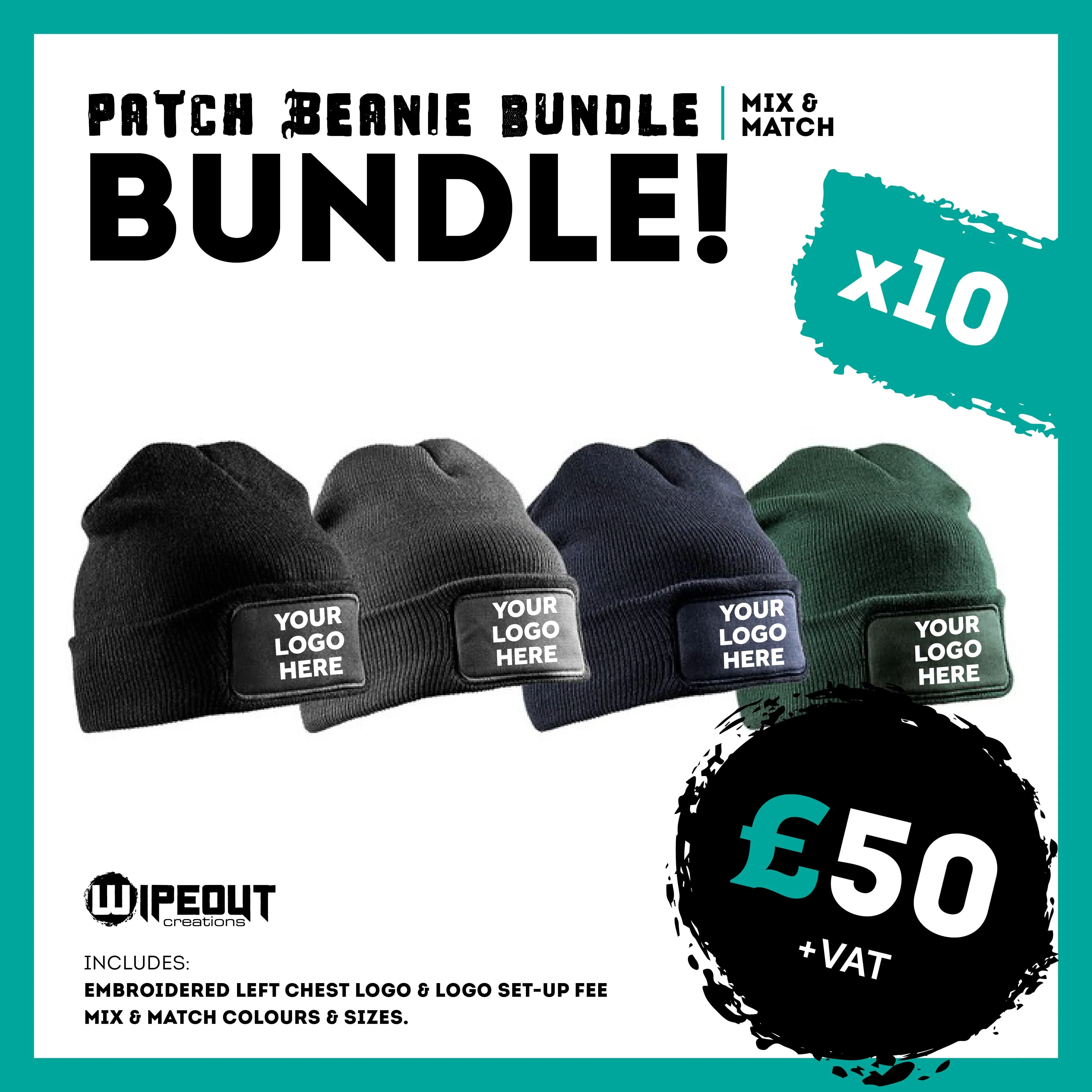 Patch Beanies x10 Winter Bundle
