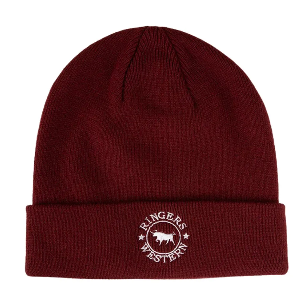 RINGERS WESTERN RYDER BEANIE BURGUNDY