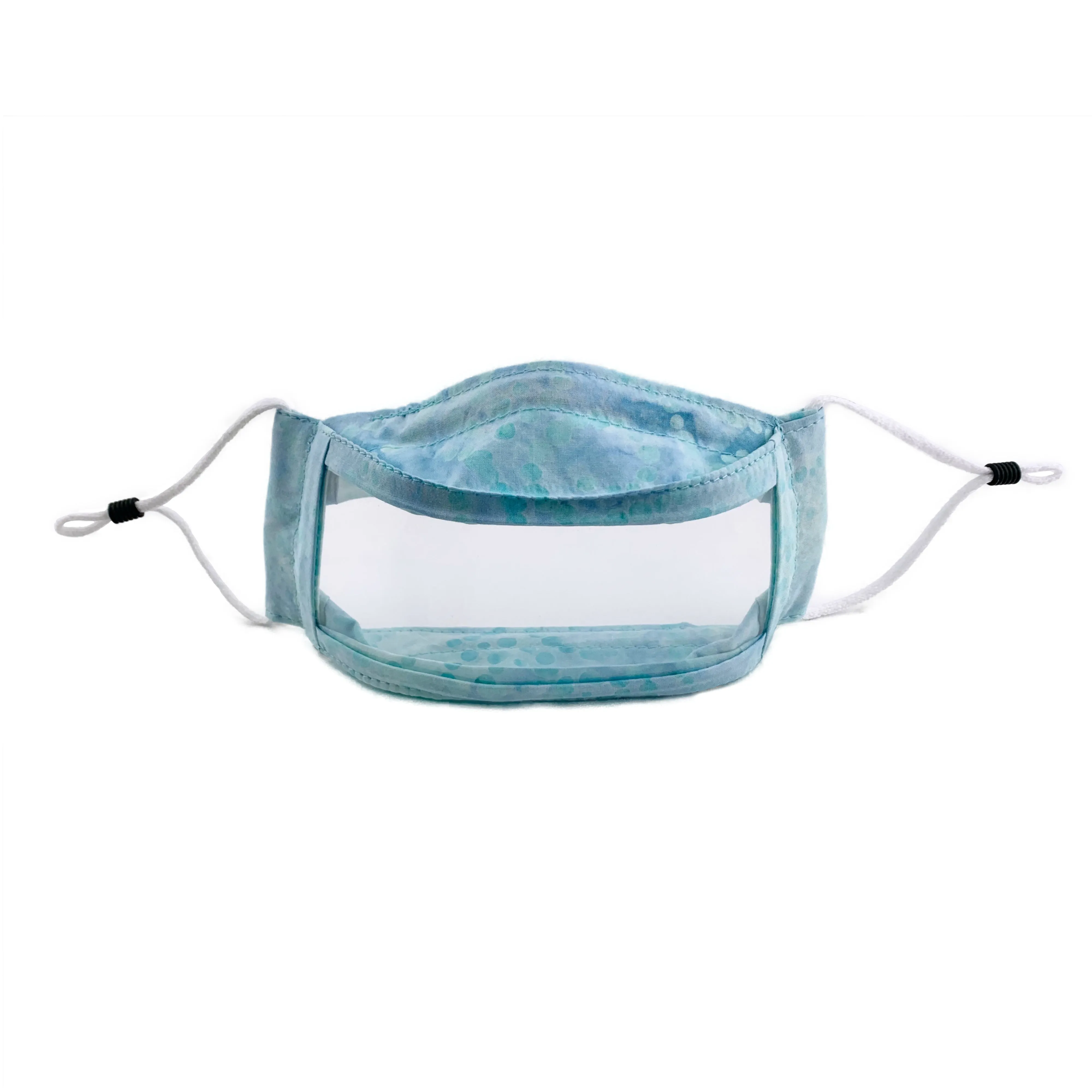 Teal Batik Anti-Fog Window Face Mask