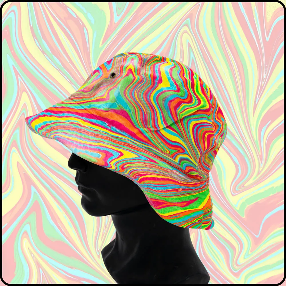 Techno Color RGB Hydro-Dipped Bucket Hat